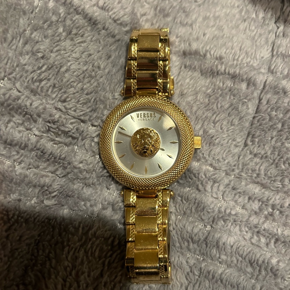 Versus Versace Women's Brick Lane Lion IP Yellow Gold Stainless Steel.